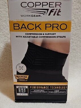Copper Fit Back Pro Belt Unisex OSFM Damaged Box